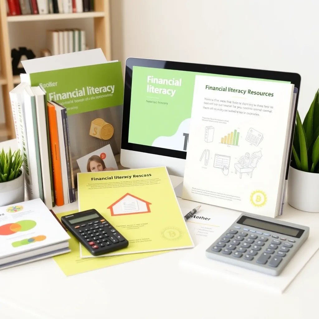 Financiële leermiddelen zoals werkboeken en calculators